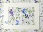Preview: Patchworkstoff Clothworks aus der Serie Flowershop lila blau filigrane Blüten auf weiß A4 Ausschnitt